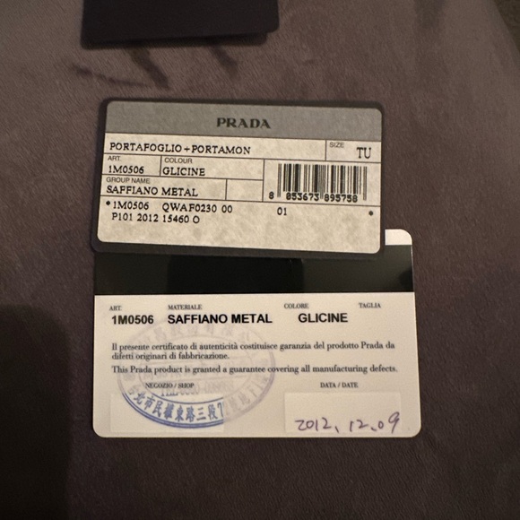 PRADA Saffian Zip Around Long Wallet Leather lavender - Picture 3 of 17